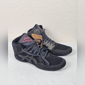 Asics Snapdown Wrestling Shoes Lace Up Youth Sports /Active /Black/Boys Size 4.5